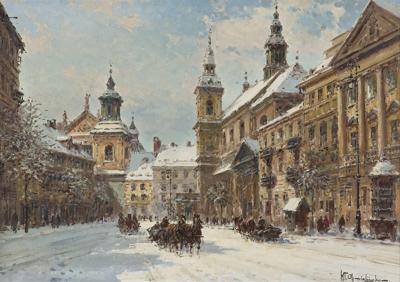 WARSZAWA. ULICA DŁUGA ZIMĄ