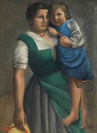 KOBIETA Z DZIECKIEM, OK. 1922