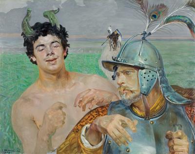 RYCERZ I FAUN, 1909