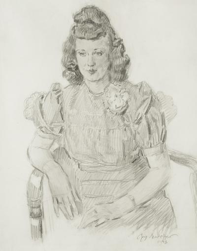 PORTRET MŁODEJ KOBIETY, 1943