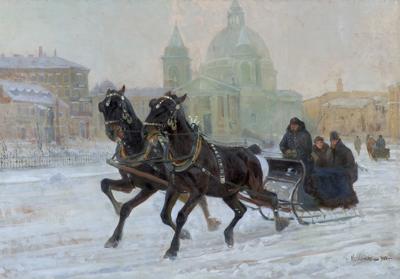 SANIAMI PRZEZ PLAC TRZECH KRZYŻY, 1915