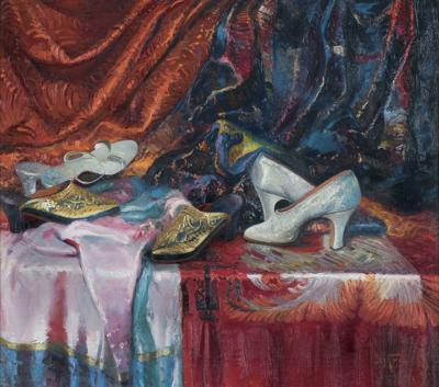 MARTWA NATURA Z PANTOFELKAMI, 1933