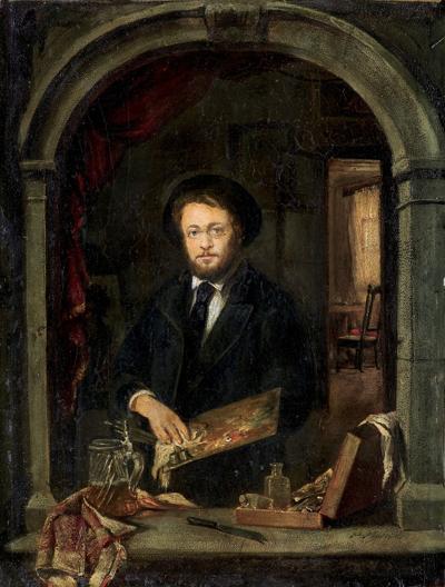 AUTOPORTRET MALARZA, OK. 1880-1885