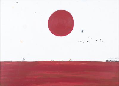 DEEP RED HORIZON, BRIGHT RED SUN, 2020