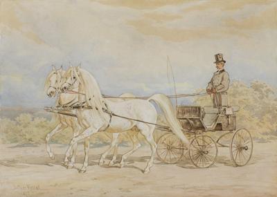 DWA ARABY CIĄGNĄCE POWÓZ, 1877