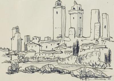 WIDOK NA SAN GIMIGNANO, 1964
