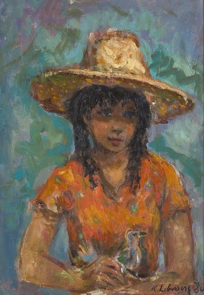 PORTRET DZIEWCZYNY W KAPELUSZU, 1984