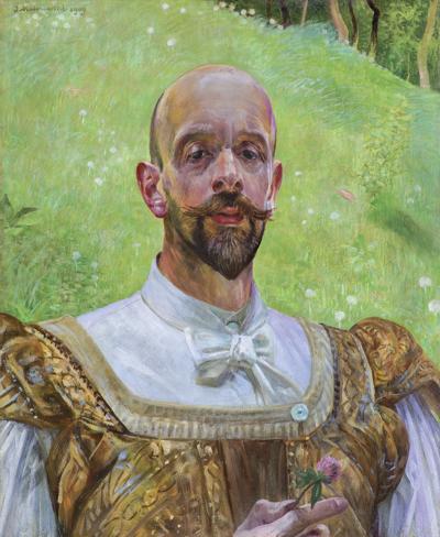 AUTOPORTRET Z KWIATEM KONICZYNY, 1909