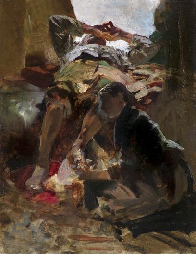 SCENA SYBIRSKA. UMYWANIE NÓG, 1890