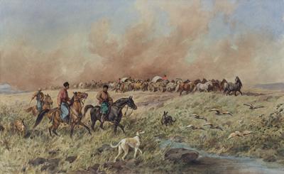 POCHÓD TATARÓW PRZEZ STEP, 1887