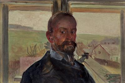 AUTOPORTRET NA TLE OKNA, OK. 1906