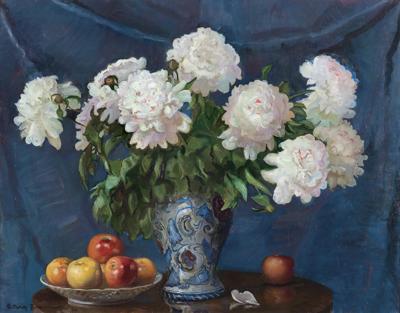 MARTWA NATURA Z PEONIAMI, 1937