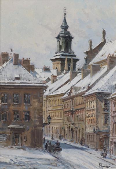 WARSZAWA. WIDOK ULICY MOSTOWEJ