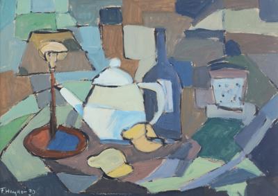 MARTWA NATURA Z CZAJNIKIEM I LAMPĄ, 1970