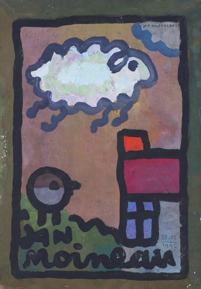 SZKIC PLAKATU AUTORSKIEGO „JAN MOINEAU”, 1992