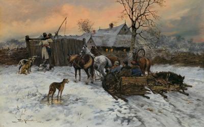 POWRÓT Z POLOWANIA, 1888