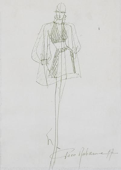 MODELKA W PRZEZROCZYSTYM PŁASZCZU, 1997
