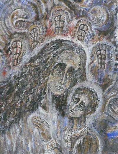 MATKA Z DZIECKIEM, Z CYKLU "JUDAICA", 1996