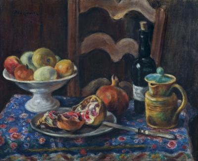 MARTWA NATURA Z OWOCAMI, DZBANKIEM..., 1926