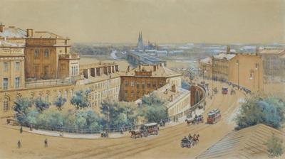 WIDOK ZAMKU KRÓLEWSKIEGO W WARSZAWIE, 1911