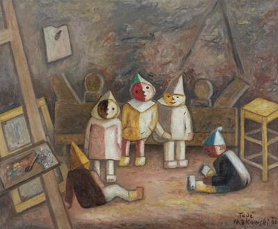 MODELIKI W PRACOWNI, 1930