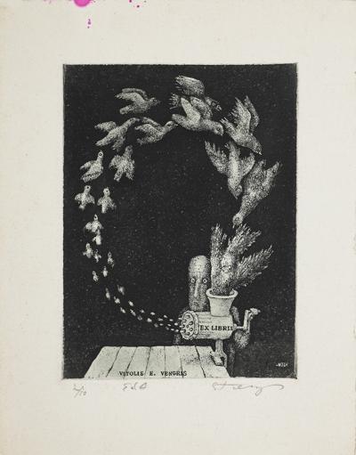 EKSLIBRIS VITOLIS E. VENGRIS, 1976