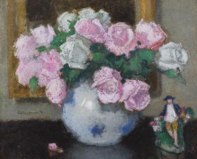 MARTWA NATURA Z BUKIETEM RÓŻ, 1933