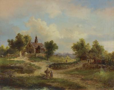 PEJZAŻ WIEJSKI, 1877