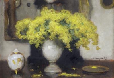 MARTWA NATURA Z MIMOZAMI, PRZED 1948