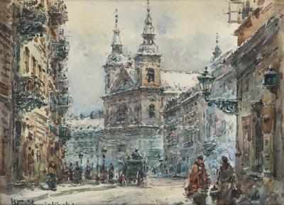 UL. FRETA Z KOŚCIOŁEM ŚW. DUCHA, PRZED 1939