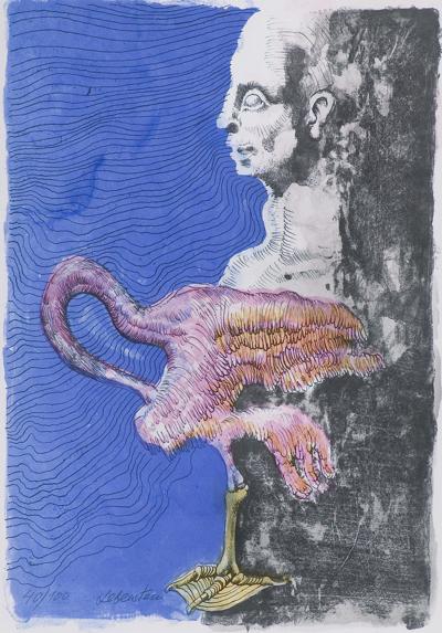 KOMPOZYCJA Z FLAMINGIEM, 1972