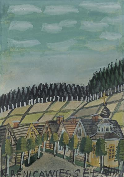 WIDOK Z KRYNICY Z KAPLICZKĄ, L. 50./60. XX W.