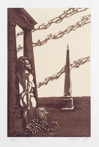 KOBIETA I OBELISK, 1985
