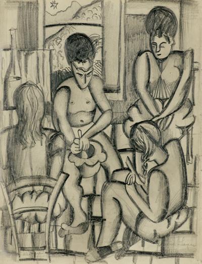 CZTERY KOBIETY W KUCHNI, PO 1925
