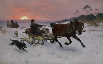 POWRÓT Z POLOWANIA, OK. 1885