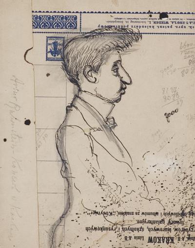 KARYKATURA ARTURA RUBINSTEINA, 1916