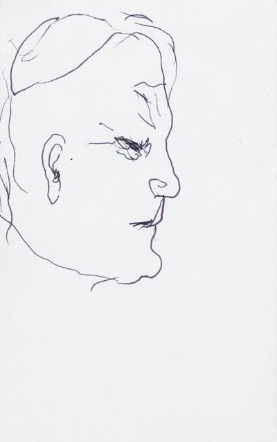 PORTRET PAPIEŻA (KARTKA ZE SZKICOWNIKA)