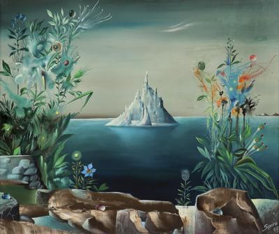 FANTASTIC LANDSCAPE WITH A CASTLE, 1960