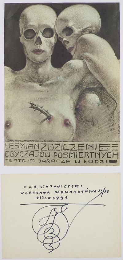 ZESTAW: PLAKAT I SYGNATURA, LATA 80. XX W.