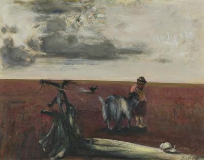 LANDSCAPE WITH A GOAT