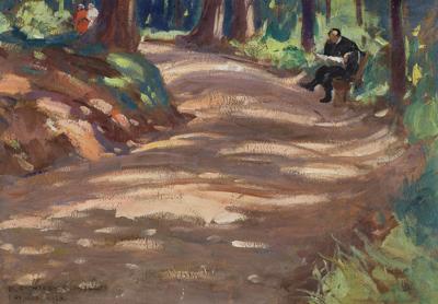 PARK W KRYNICY GÓRSKIEJ, 1928