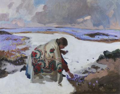 ZBIERAJĄC KROKUSY, 1928