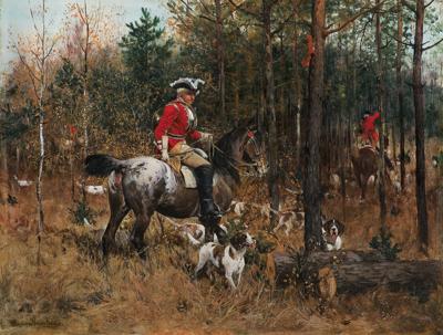W CZASIE POLOWANIA, OK. 1880