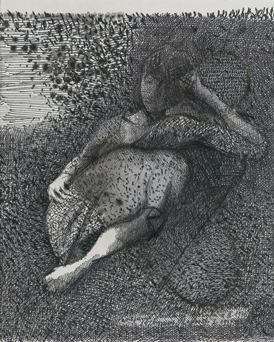 KOBIETA SIEDZĄCA, 1976-1977