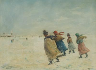 ŁEMKI W DRODZE DO CERKWI, 1938