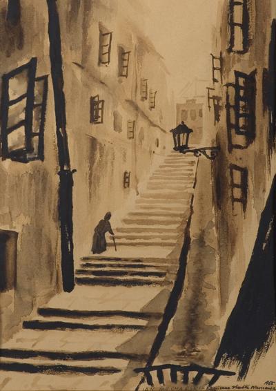 KAMIENNE SCHODKI W WARSZAWIE, 1955