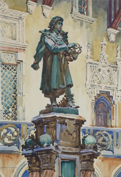 POMNIK KOPERNIKA NA DZIEDZIŃCU COLLEGIUM MAIUS
