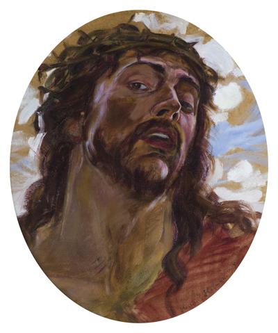 AUTOPORTRET–CHRYSTUS W KORONIE CIERNIOWEJ, 1915