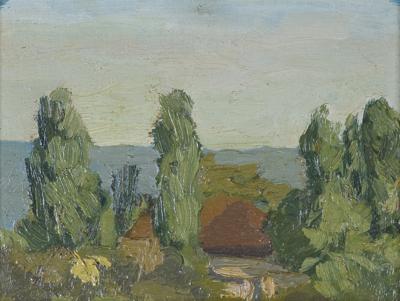 PEJZAŻ Z DRZEWAMI, 1954