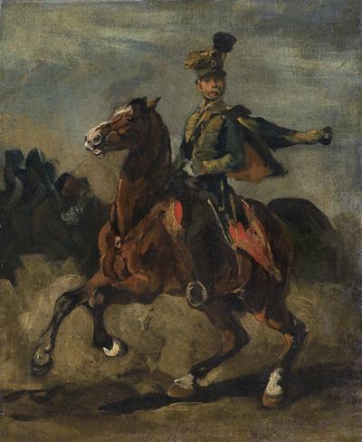 HUZAR NA GNIADYM KONIU, OK. 1836